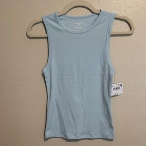 American Eagle Soft Blue Ribbed Tee